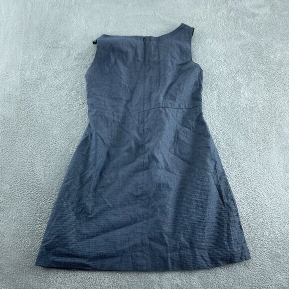 Ben Sherman Sleeveless Blue Dress Size L 100% Cotton Shell Polyester Lining 5605 - Picture 2 of 9